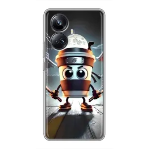 Чехол с мемом Тралалело тралала на Realme 10 Pro Plus (Капучино асасино)
