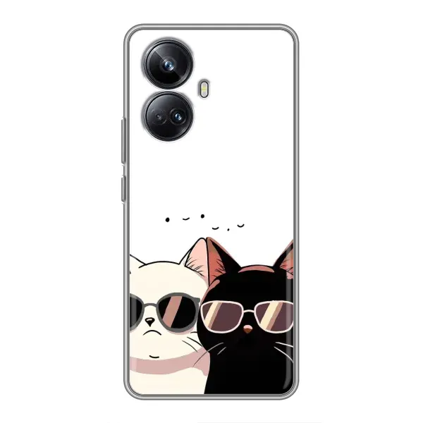 Чохол з принтом «Коти в окулярах» для Realme 10 Pro Plus