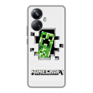 Чохол Майнкрафт на Realme 10 Pro Plus (AlphaPrint) Minecraft (кріпер Майнкрафт)