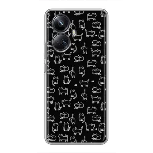 Чохол з принтом для Realme 10 Pro Plus (AlphaPrint) Модні коти (Маленькі котики)