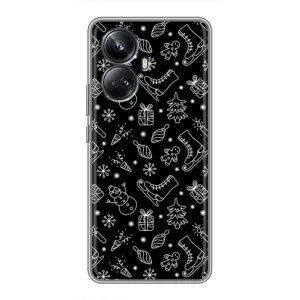 Новорічні, Святкові Чохли для Realme 10 Pro Plus - 2024 год (Новорічний фон)