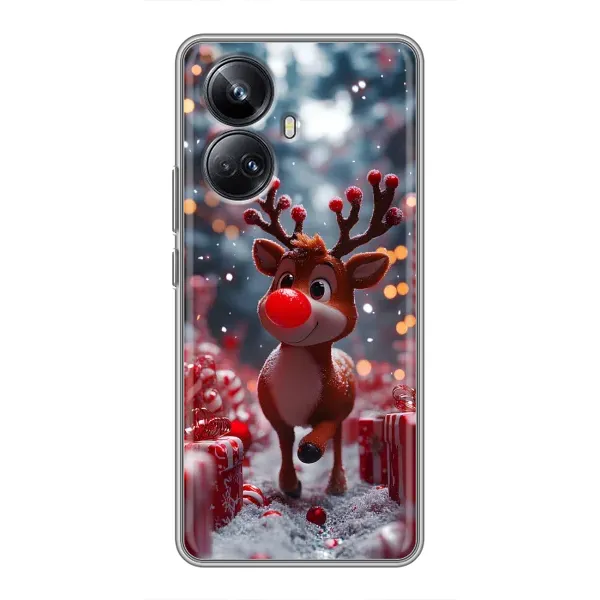 Чехол с принтом «Олень среди подарков» для Realme 10 Pro Plus