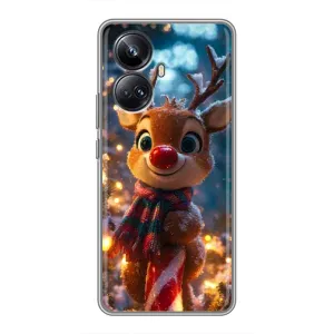 Чехол с принтом «Олень с шарфом» для Realme 10 Pro Plus