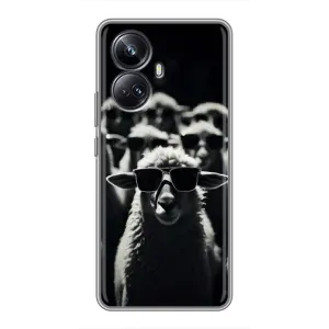 Чохол з принтом стильні тварини для RealMe 10 Pro Плюс (Овечка в окулярах)