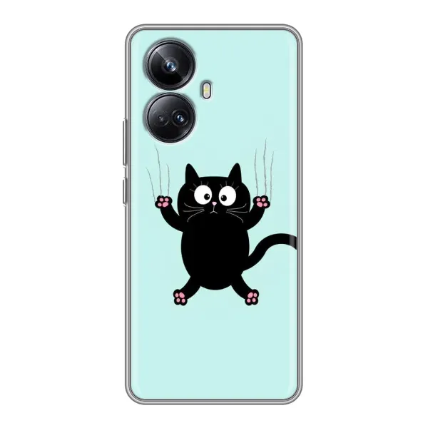 Чехол с принтом «Падающий кот» для Realme 10 Pro Plus Чехол с принтом «Падающий кот» для Realme 10 Pro Plus