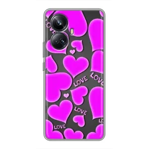 Чехлы для любимой на RealMe 10 Pro Плюс (VPrint) (Pink hearts)