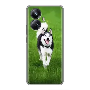 Чохол з Хаскі Realme 10 Pro Plus - (AlphaPrint) (Радісний Хаскі)