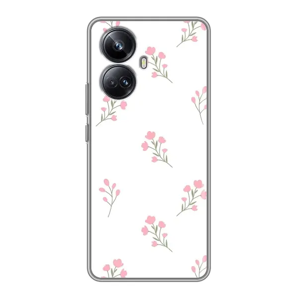 Чехол с принтом «Розовые цветы» для Realme 10 Pro Plus