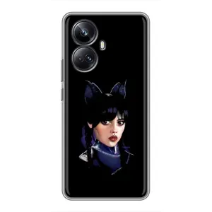 Чехлы Венсдей на Realme 10 Pro Plus Уэнсдей (AlphaPrint) (серьезная Уэнздей)
