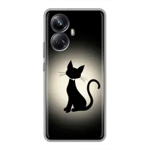 Чохол з принтом для Realme 10 Pro Plus (AlphaPrint) Модні коти (Силует котика)