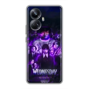 Чехол с дизайном Венздей 2 на Realme 10 Pro Plus (Фиолетовая магия Уэнздей)