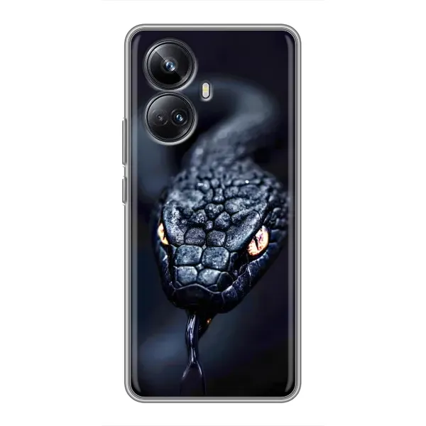 Чохол з принтом «Чорна змія» для Realme 10 Pro Plus Чохол з принтом «Чорна змія» для Realme 10 Pro Plus