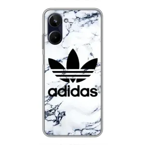 Чехлы Адидас для Realme 10 (AlphaPrint) (Адидас на мраморе)