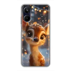 Чохол з принтом «Оленятко серед гірлянд» для Realme 10