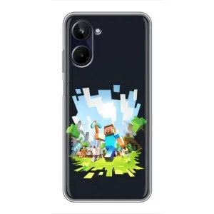 Чохол Майнкрафт на Realme 10 (AlphaPrint) Minecraft (персонажі Minecraft)