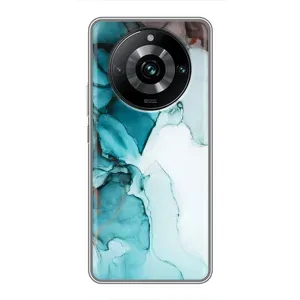 Чохол з принтом «Бірюзовий мрамор» для Realme 11 Pro Plus