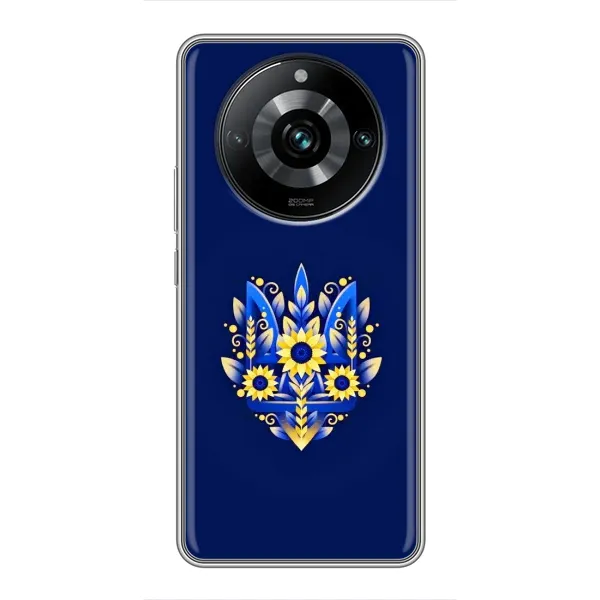 Чехол с принтом «Цветочный Герб» для Realme 11 Pro Plus