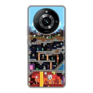 Чохол Майнкрафт на Realme 11 Pro Plus (AlphaPrint) Minecraft (фон Minecraft)