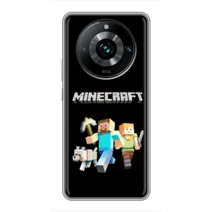 Чохол Майнкрафт на Realme 11 Pro Plus (AlphaPrint) Minecraft (герої Minecraft)