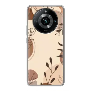 Чохол з принтом «Коричневі квіти» для Realme 11 Pro Plus