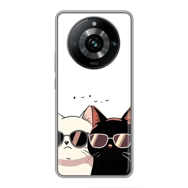 Чохол з принтом «Коти в окулярах» для Realme 11 Pro Plus