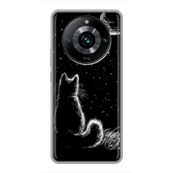 Чехол с принтом «Котик и луна» для Realme 11 Pro Plus Чехол с принтом «Котик и луна» для Realme 11 Pro Plus