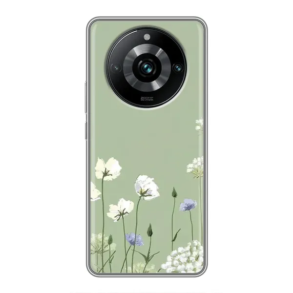 Чохол з принтом «Квіти на зеленому» для Realme 11 Pro Plus Чохол з принтом «Квіти на зеленому» для Realme 11 Pro Plus