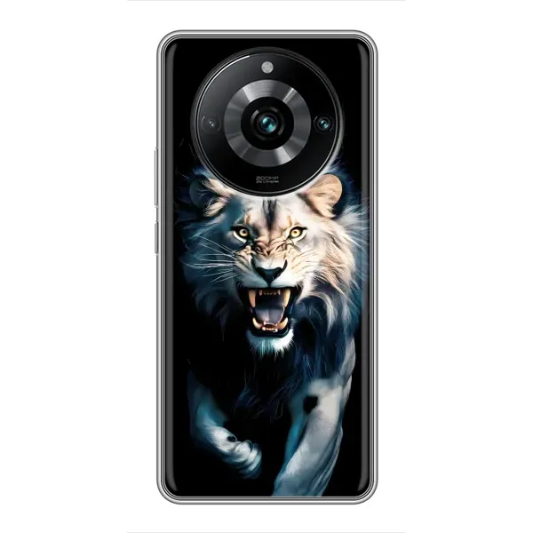 Чехол с принтом «Лев в темноте» для Realme 11 Pro Plus