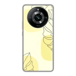 Силиконовый чехол с принтом в цветах на Realme 11 Pro Plus