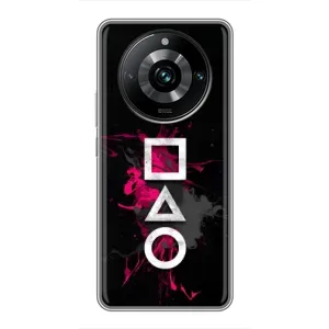 Чехол Гра в кальмара для Realme 11 Pro Plus (Символы Игра кальмара)