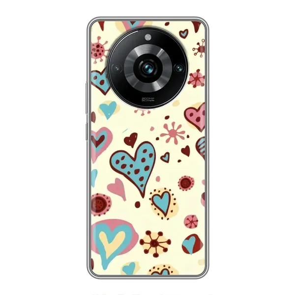 Чохол з принтом «Сердечки» для Realme 11 Pro Plus Чохол з принтом «Сердечки» для Realme 11 Pro Plus