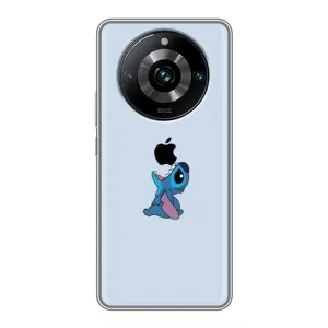 Чехол с принтом Стич на Realme 11 Pro Plus (Stitch apple)