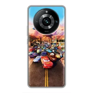 Силиконовый чехол Маквин для Realme 11 Pro Plus (Тачки на трассе)
