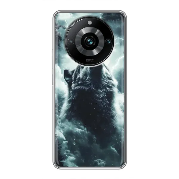 Чехол с принтом «Волк в облаках» для Realme 11 Pro Plus