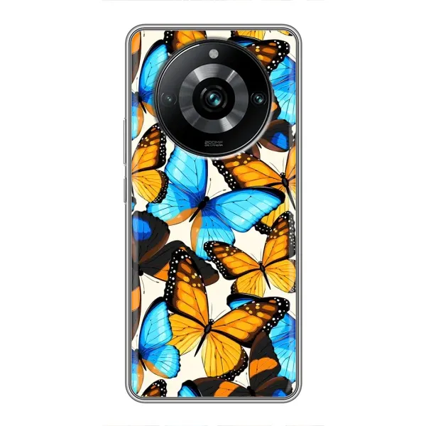 Чохол з принтом «Яскраві метелики» для Realme 11 Pro Plus Чохол з принтом «Яскраві метелики» для Realme 11 Pro Plus
