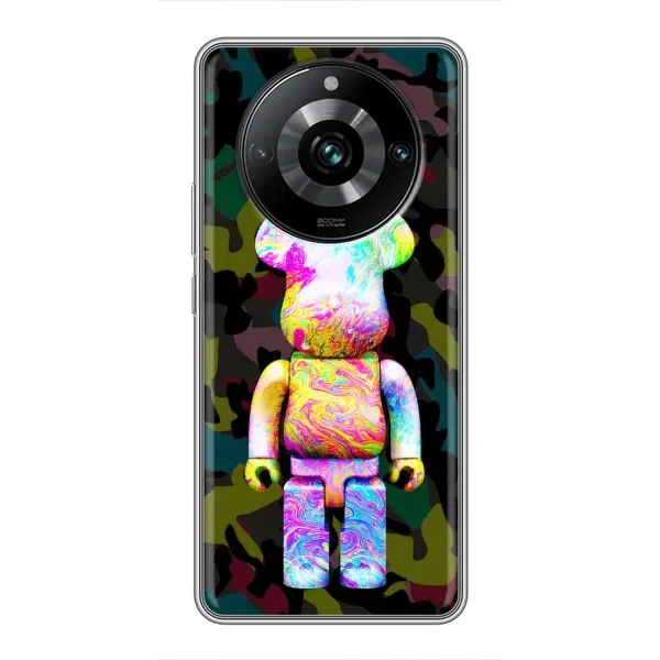 Чохол з принтом «Яскравий Bearbrick» для Realme 11 Pro Plus