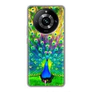 Чохол з принтом «Яскравий Павлин» для Realme 11 Pro Plus