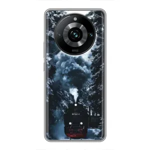 Новорічні, Святкові Чохли для Realme 11 Pro Plus - 2024 год (Зимовий потяг)