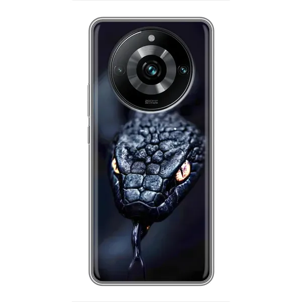 Чехол с принтом «Черная змея» для Realme 11 Pro Plus