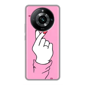 Чохол з принтом для Realme 11 Pro Plus (AlphaPrint - Знак сердечка)