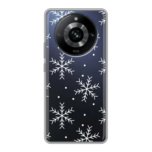 Чехол с принтом «Белые снежинки» для Realme 11 Pro