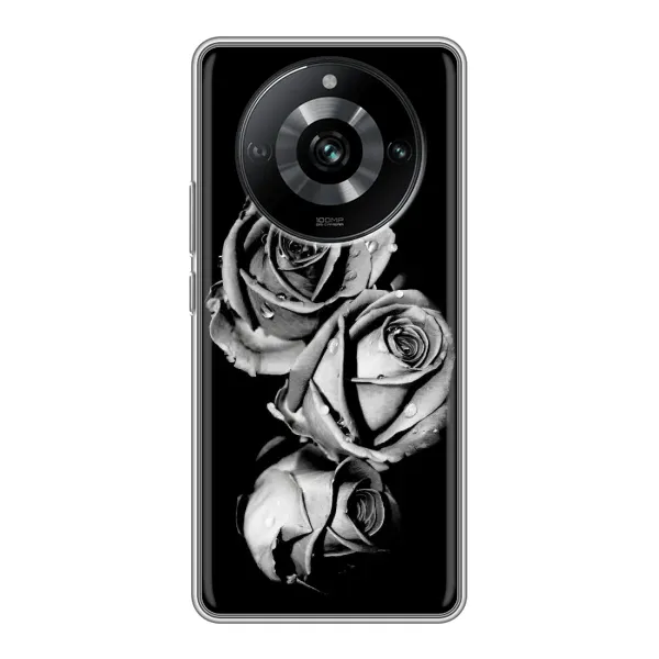 Чохол з принтом «Чорна троянда» для Realme 11 Pro Чохол з принтом «Чорна троянда» для Realme 11 Pro