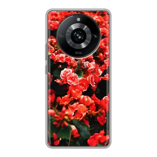 Чехол с принтом «Цветы красные» для Realme 11 Pro Чехол с принтом «Цветы красные» для Realme 11 Pro