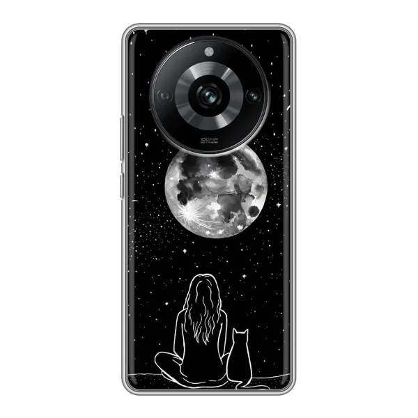 Чохол з принтом «Дівчина з котом» для Realme 11 Pro Чохол з принтом «Дівчина з котом» для Realme 11 Pro