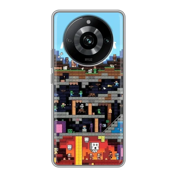 Чохол з принтом «фон Minecraft» для Realme 11 Pro