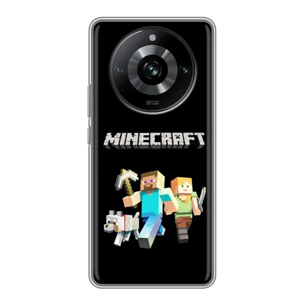 Чохол з принтом «герої Minecraft» для Realme 11 Pro