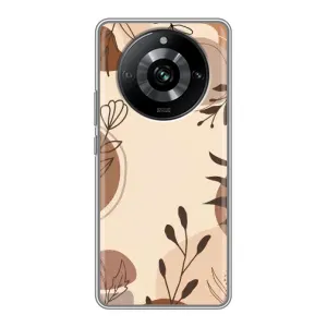 Чохол з принтом «Коричневі квіти» для Realme 11 Pro