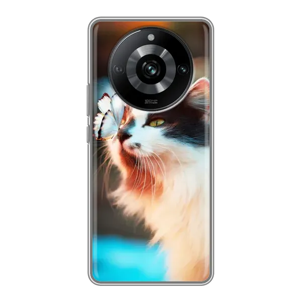 Чехол с принтом «Котик с бабочкой» для Realme 11 Pro Чехол с принтом «Котик с бабочкой» для Realme 11 Pro
