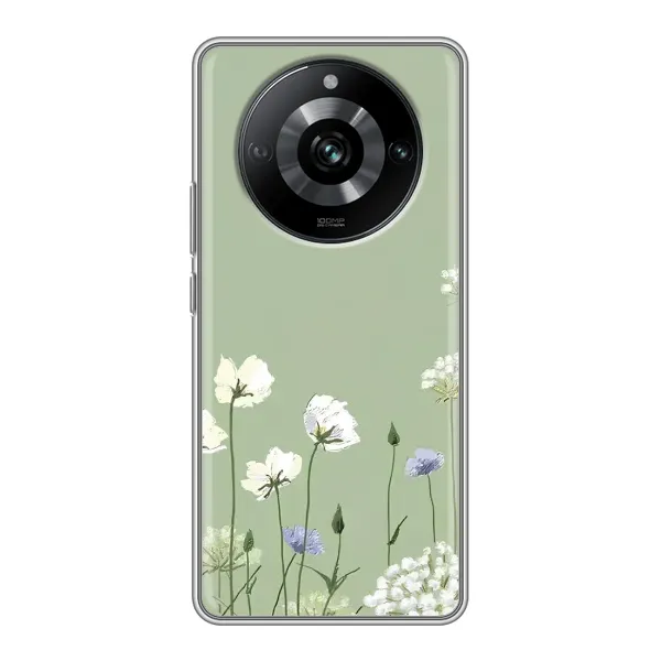 Чохол з принтом «Квіти на зеленому» для Realme 11 Pro