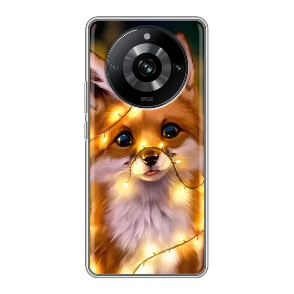 Чехол с принтом «Лисичка в гирляндах» для Realme 11 Pro Чехол с принтом «Лисичка в гирляндах» для Realme 11 Pro